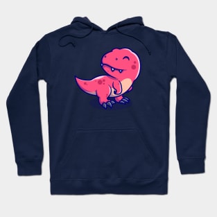 Cute Baby Tyrannosaurus Cartoon Hoodie